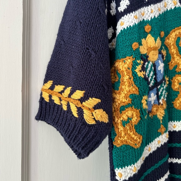 Portraits by Northern Isle Hand-Knit Short Sleeve Sweater Cardigan - Picture 6 of 8